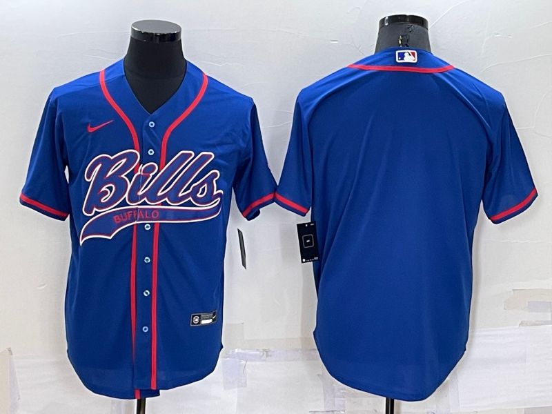 Men Buffalo Bills Blank Blue Nike Co branded NFL Jersey->green bay packers->NFL Jersey